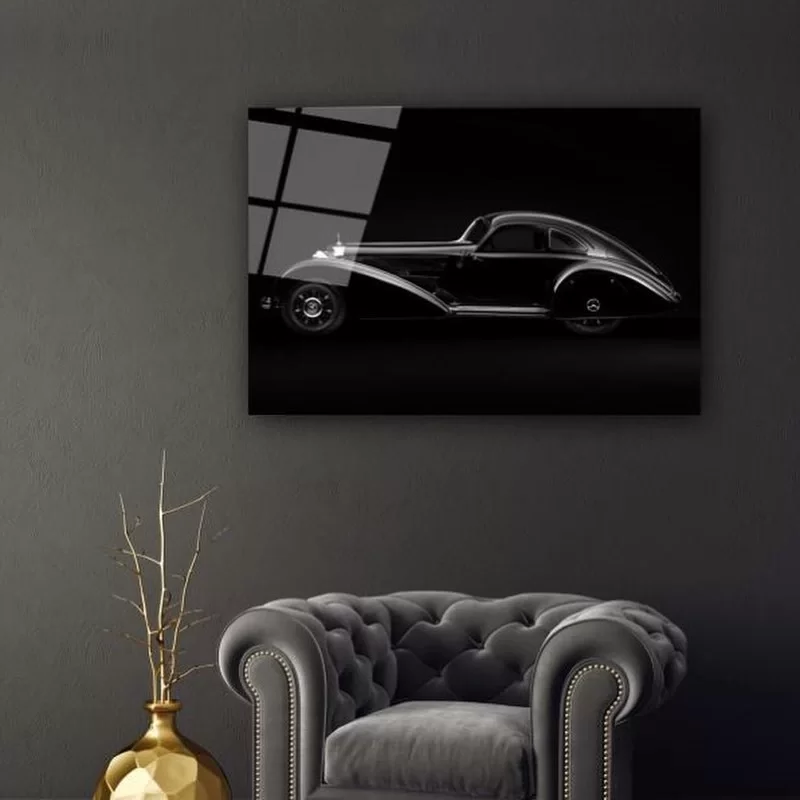 Classic Car Artistic Glass Painting