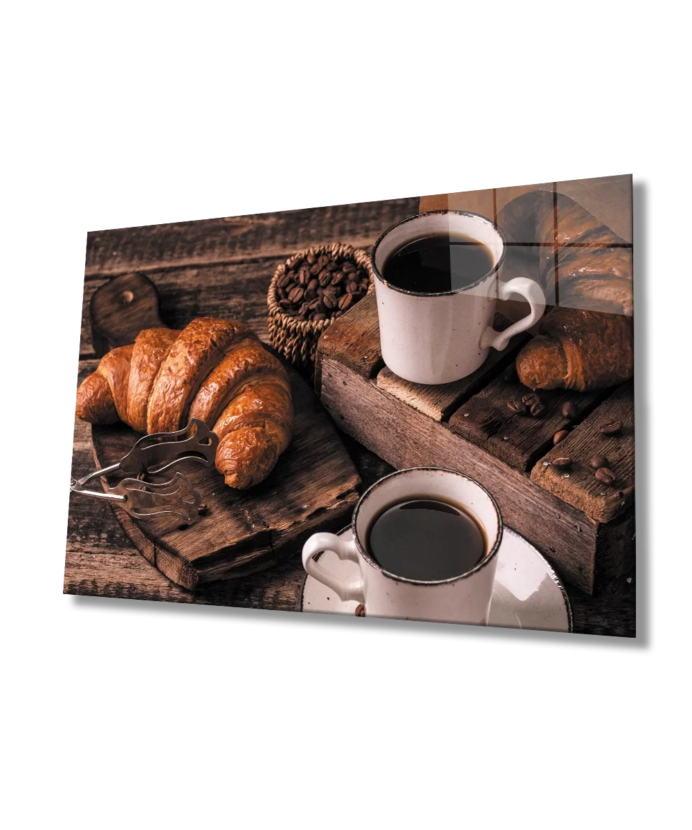 Croissant Coffee Glass Table Croissant Coffee