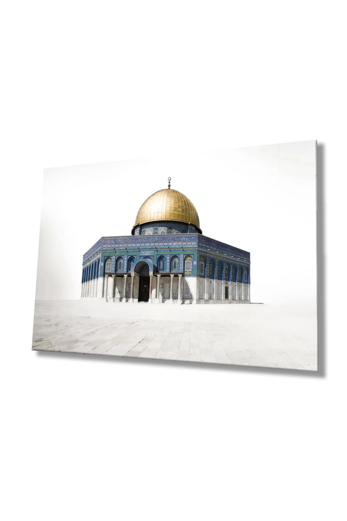 Jerusalem Dome of the Rock Religious Islamic Glass Painting Painting Glass