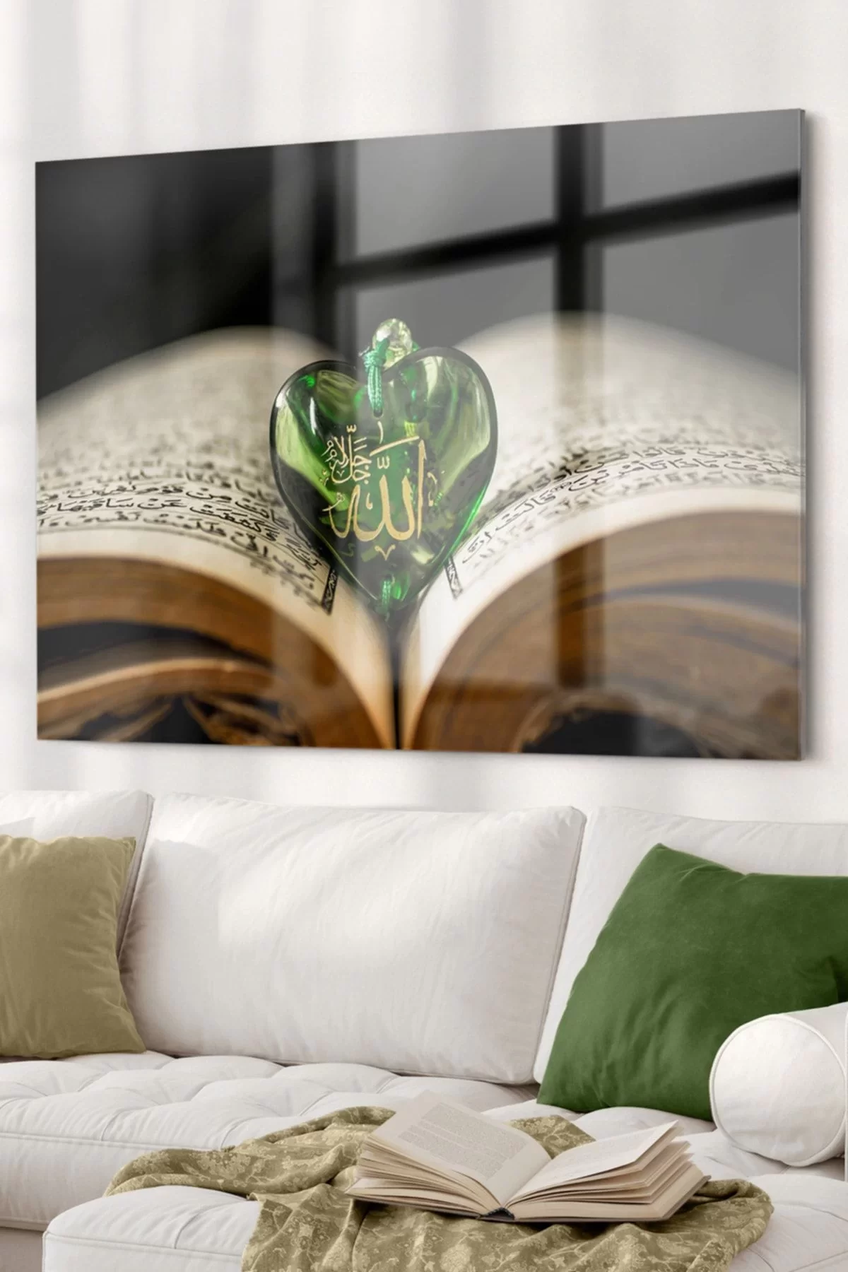 Holy Quran Allah | Religious Themed Glass Painting | 50x70cm