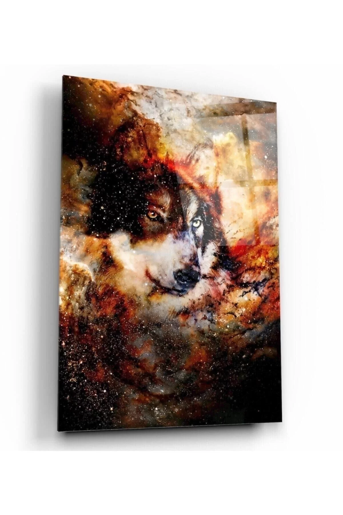 Wolf Glass Painting