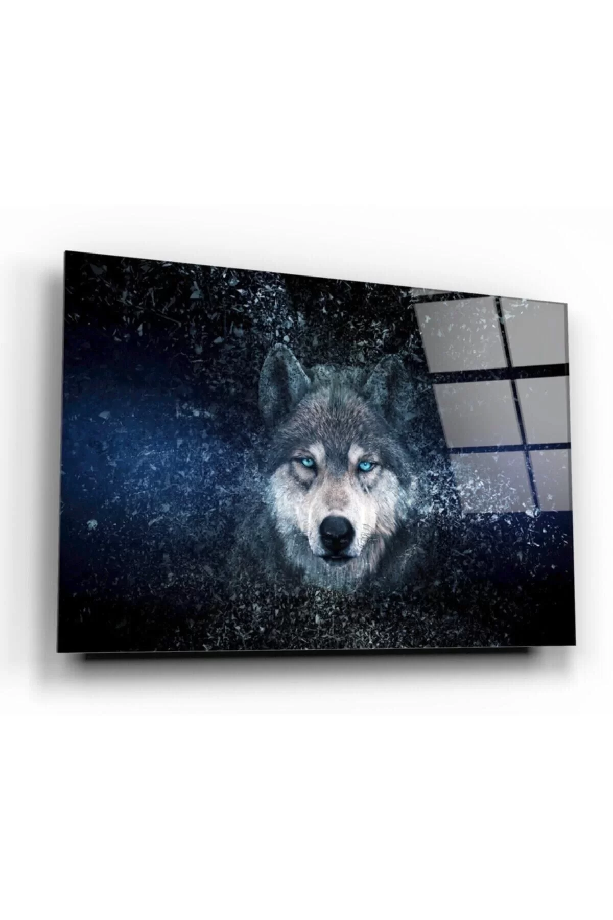 Wolf Glass Painting