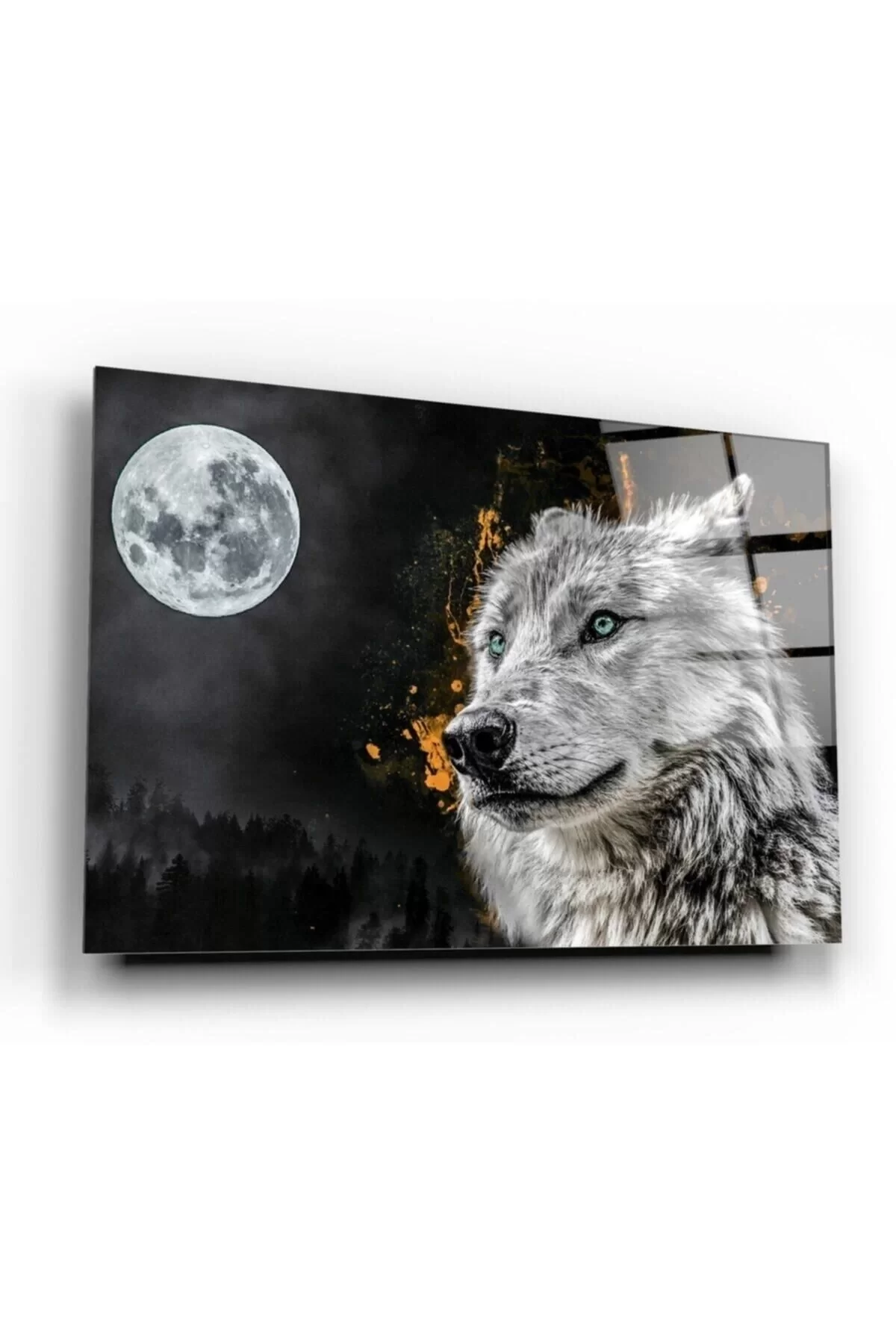 Wolf Glass Painting