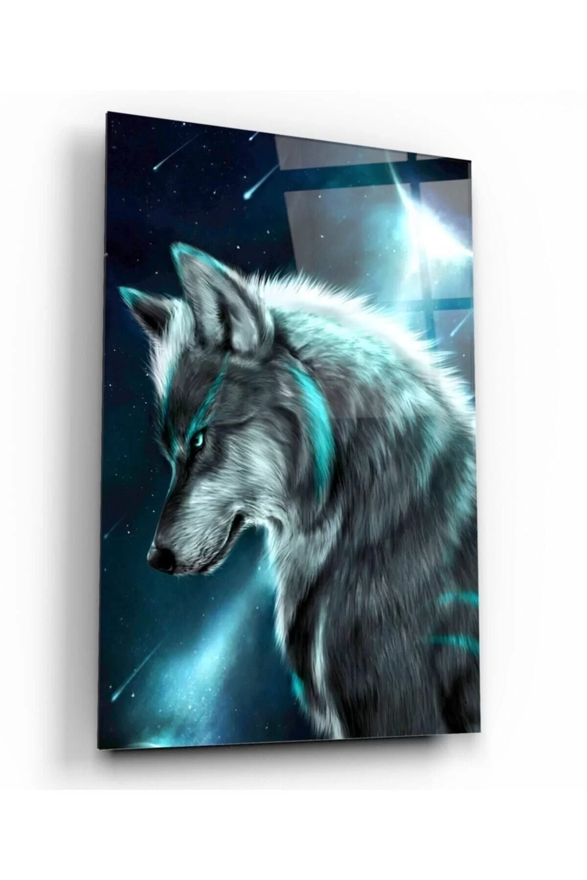 Wolf Glass Painting