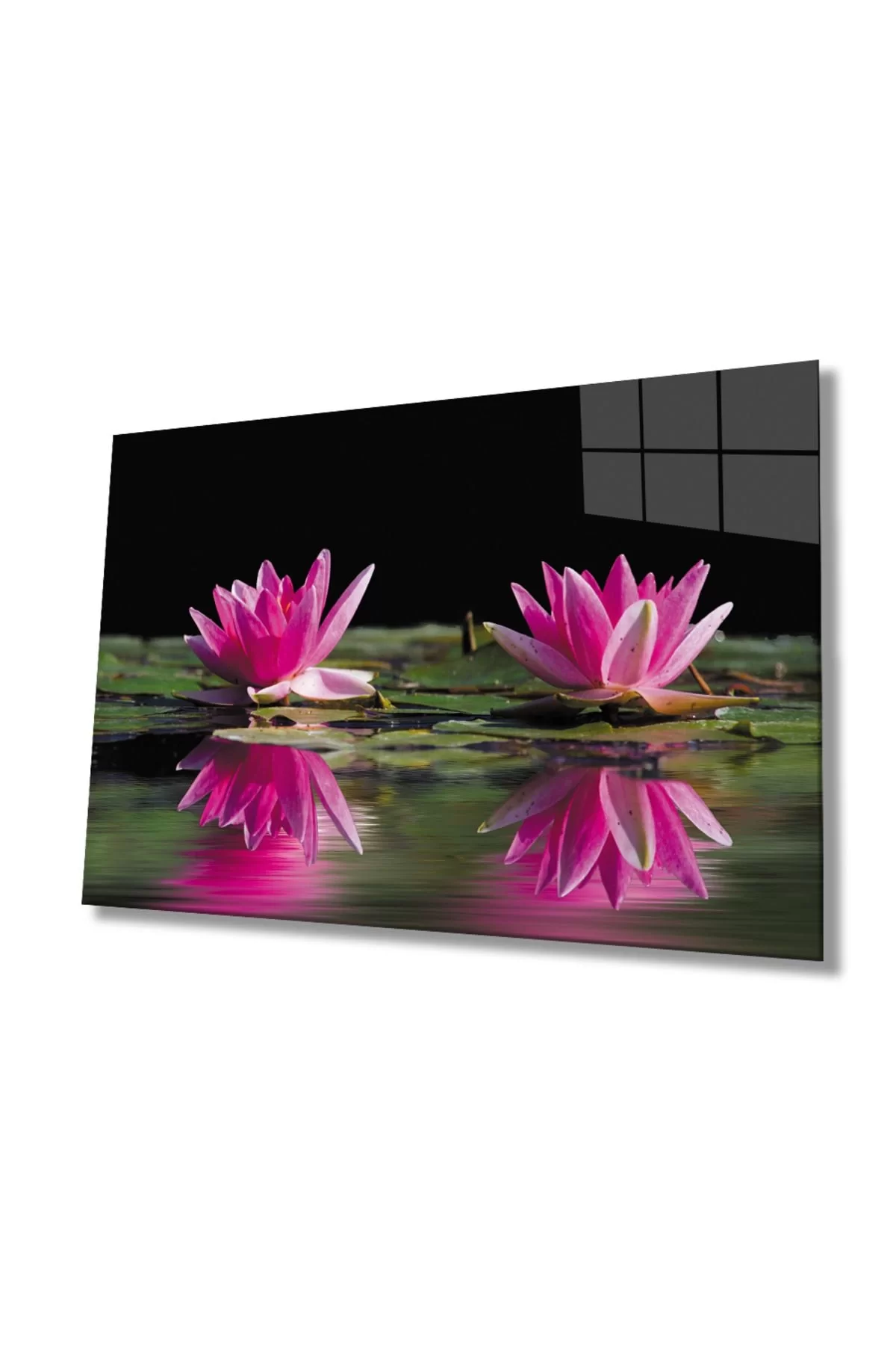 Lotus Flower Glass Table 4mm Durable Tempered Glass