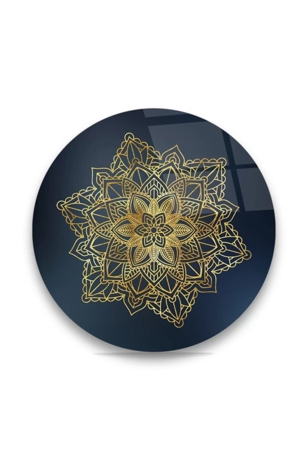 Mandala Round Glass Painting