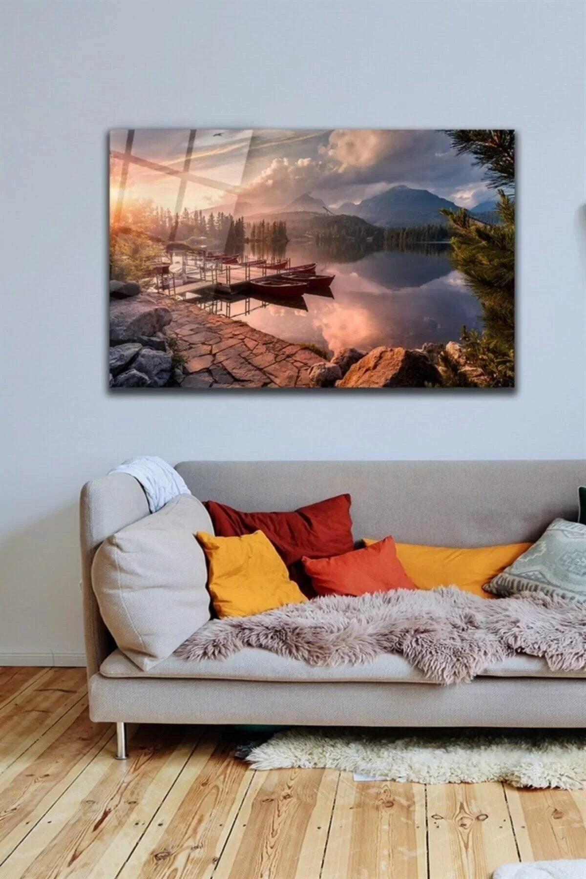 Landscape Glass Painting Wall Decoration, Home Decoration, Wall Painting, Home Gift