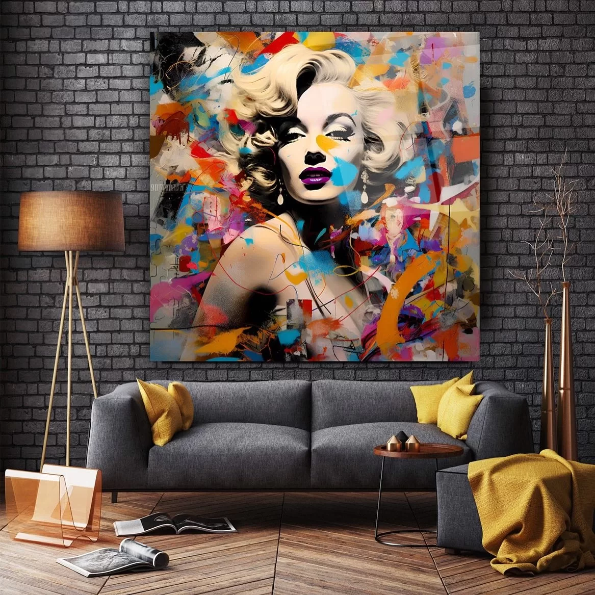 Marlyn Monroe Artistic Glass Painting