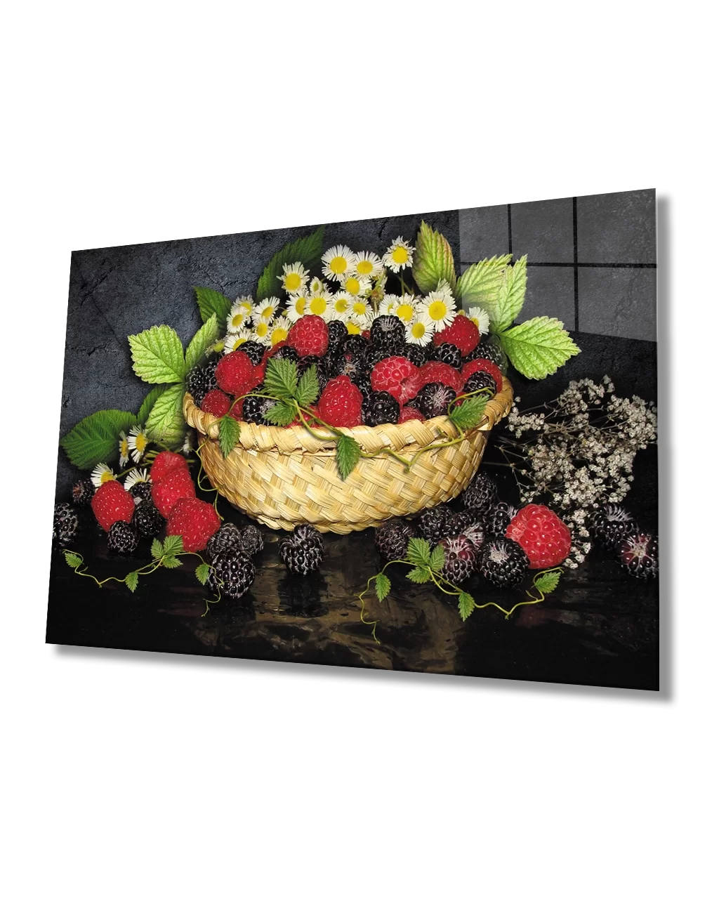 Fruits and Flowers Glass Table