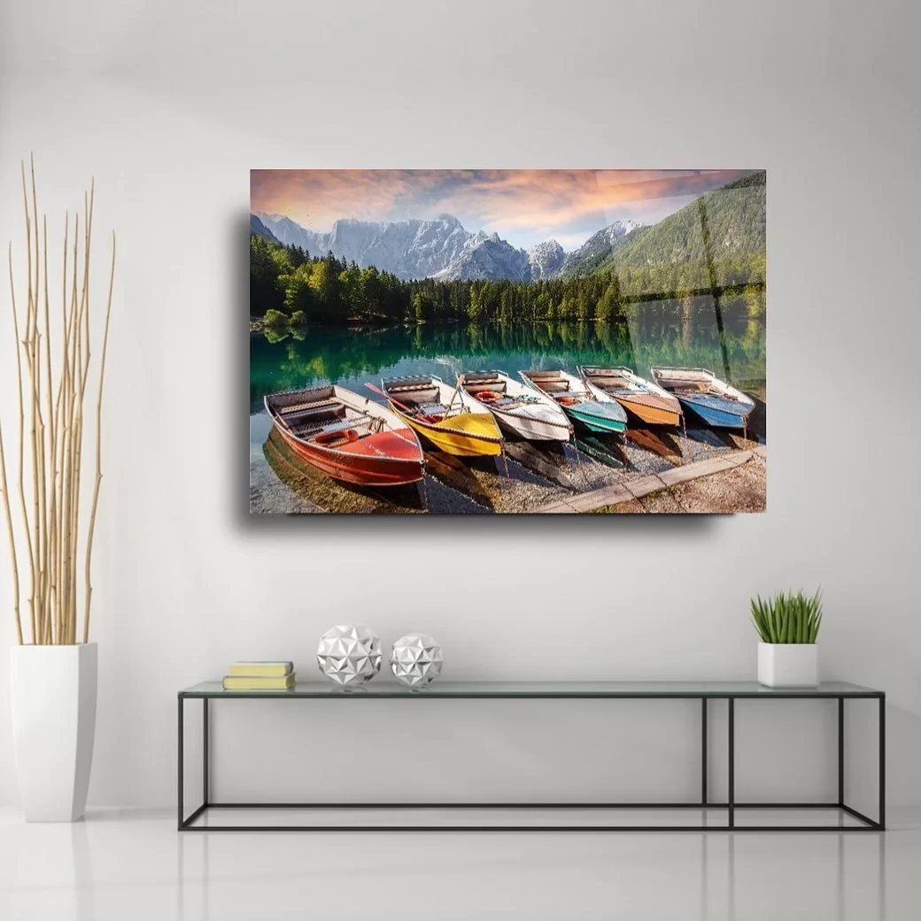 Magnificent Landscape Artistic Glass Painting