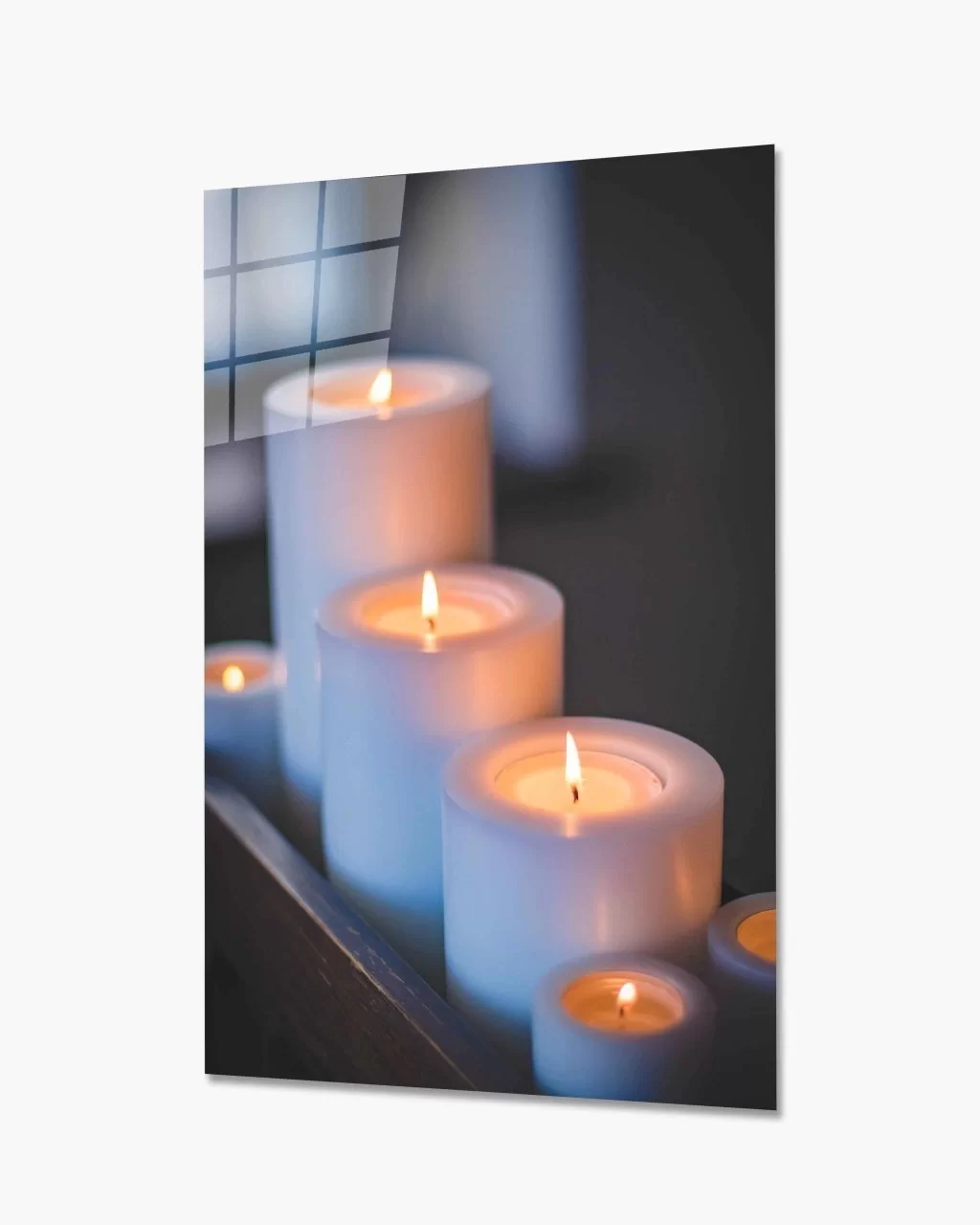 Candle Lamp Glass Table