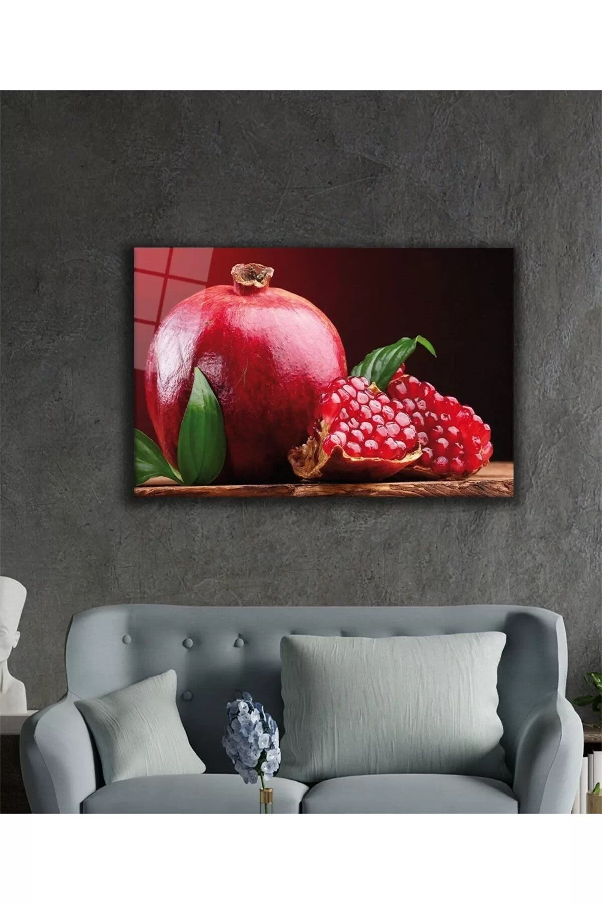 Pomegranate Red Fruit Glass Table