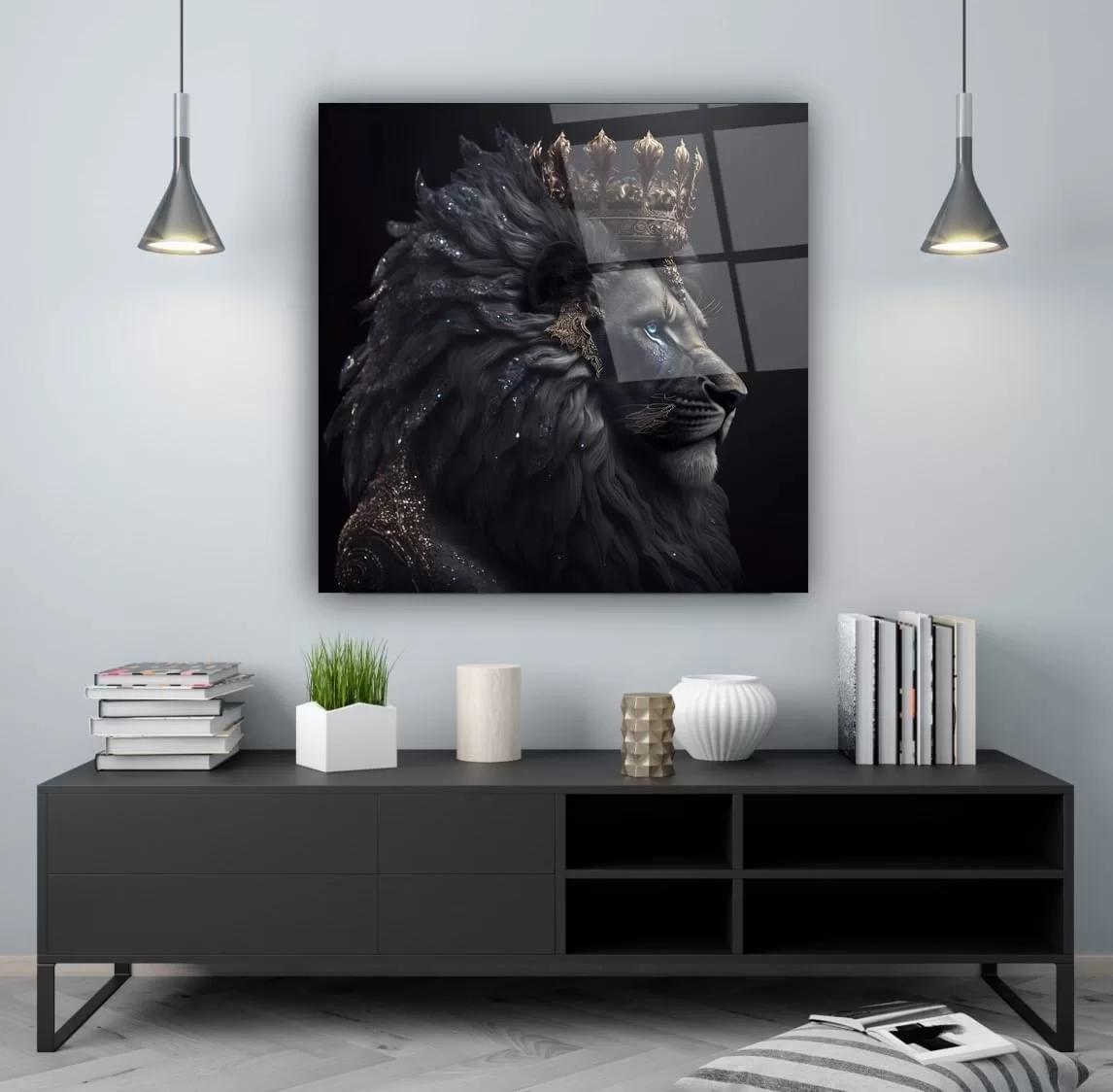 King of the Forest Artistic Glass Painting