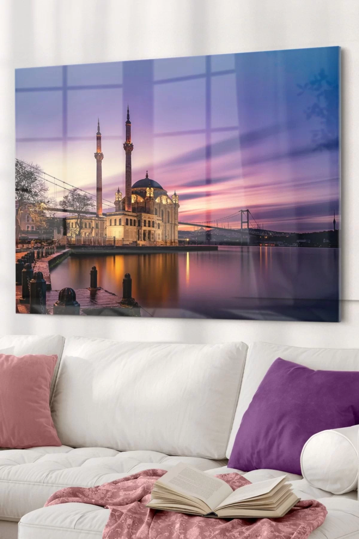 Ortakoy Mosque| Religious Themed Glass Painting | 50x70cm