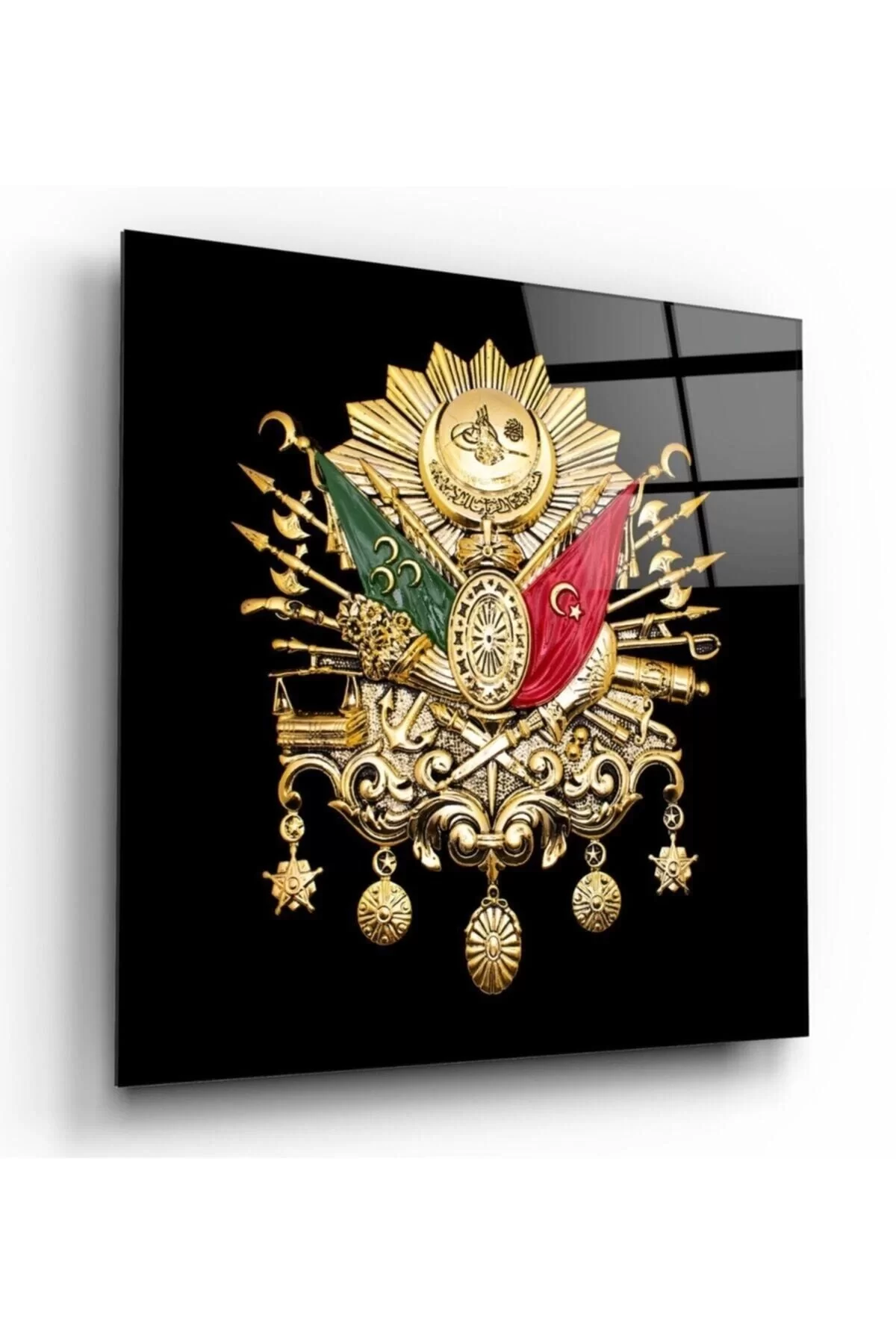 Ottoman State Coat of Arms Glass Painting