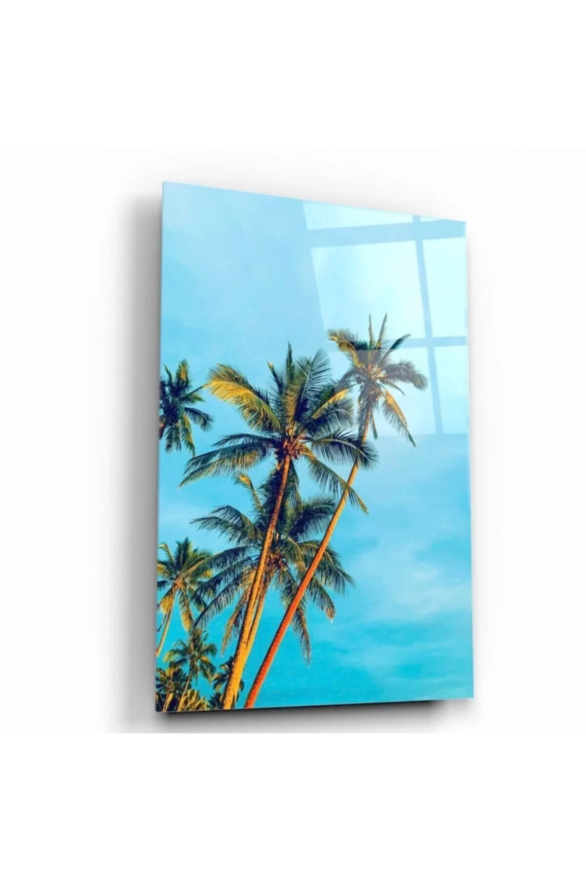 Palm Trees Glass Table