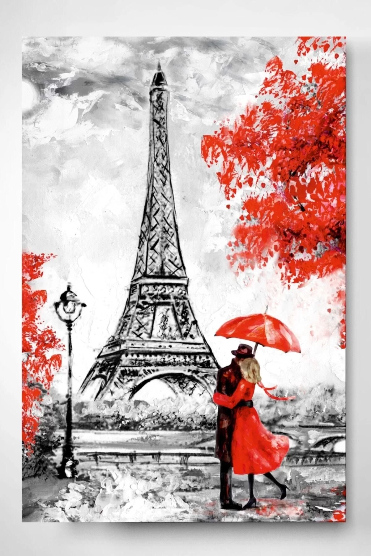 Paris Eiffel Tower Textured Glass Painting - Special Series