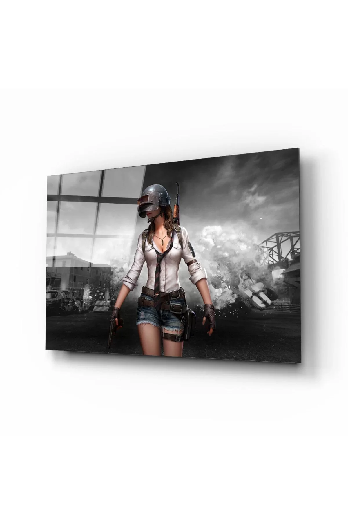 Pubg Woman Glass Painting