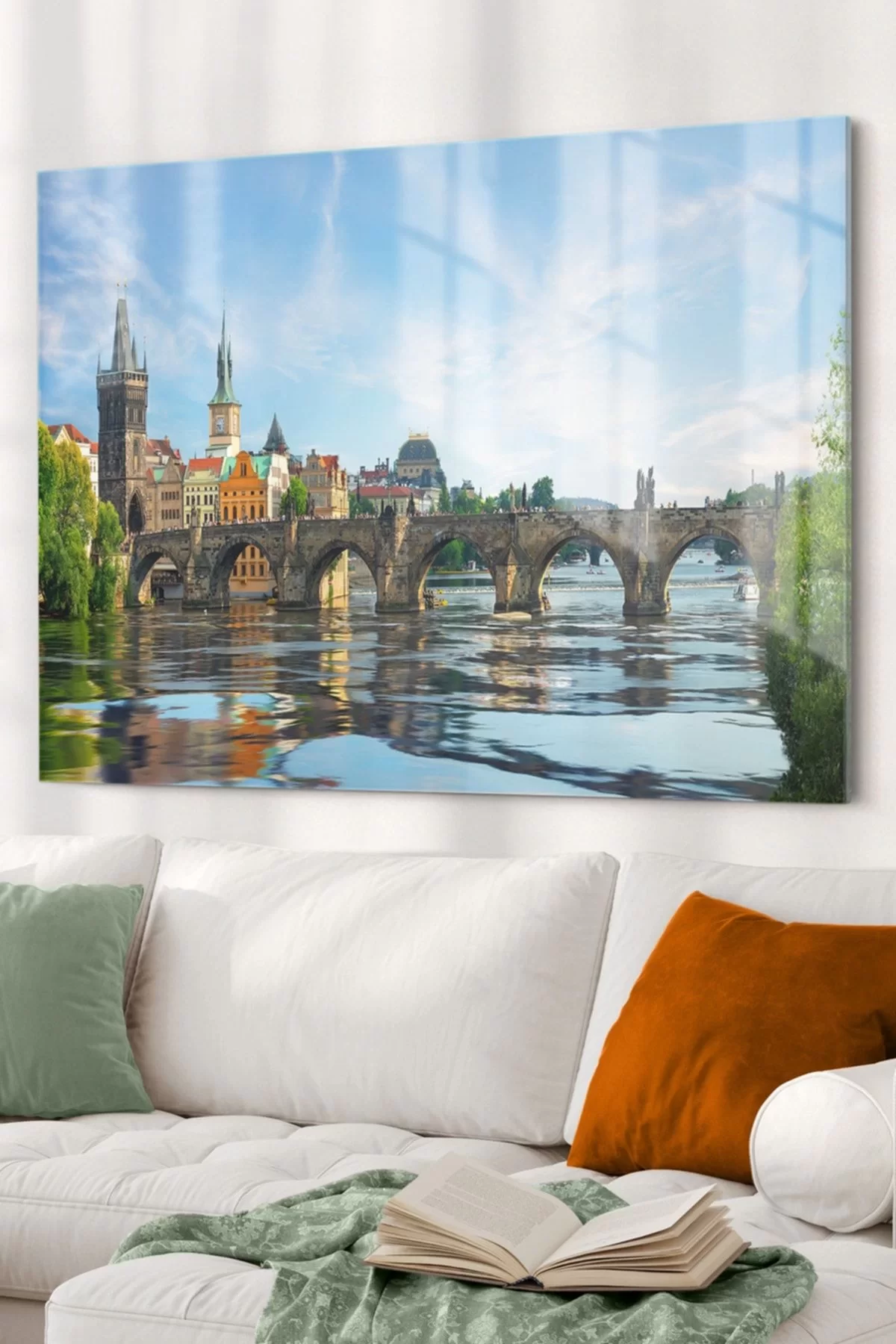 Regensburg Stone Bridge | City Themed Glass Painting | 50x70cm