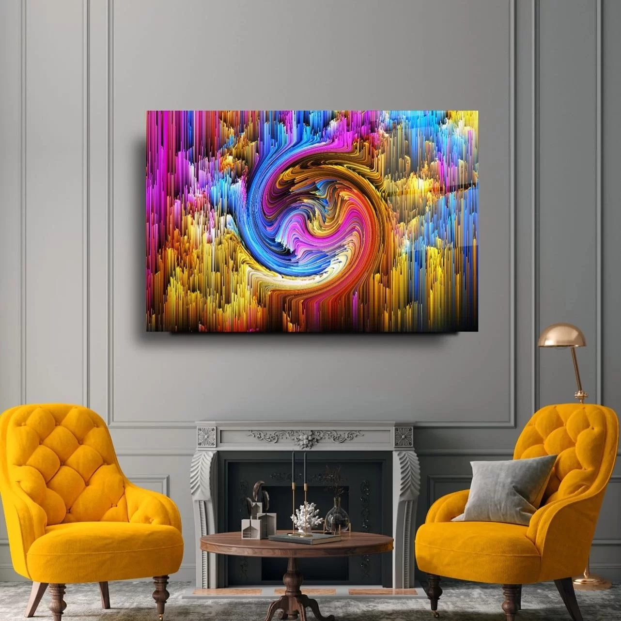 Colorful Artistic Glass Painting