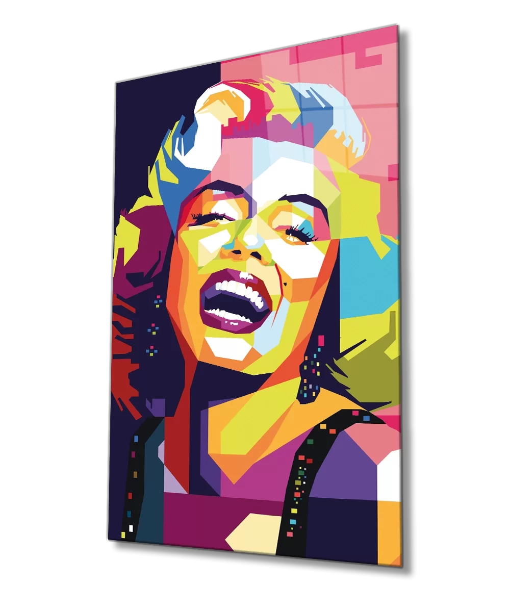 Colors Marilyn Monroe Glass Painting