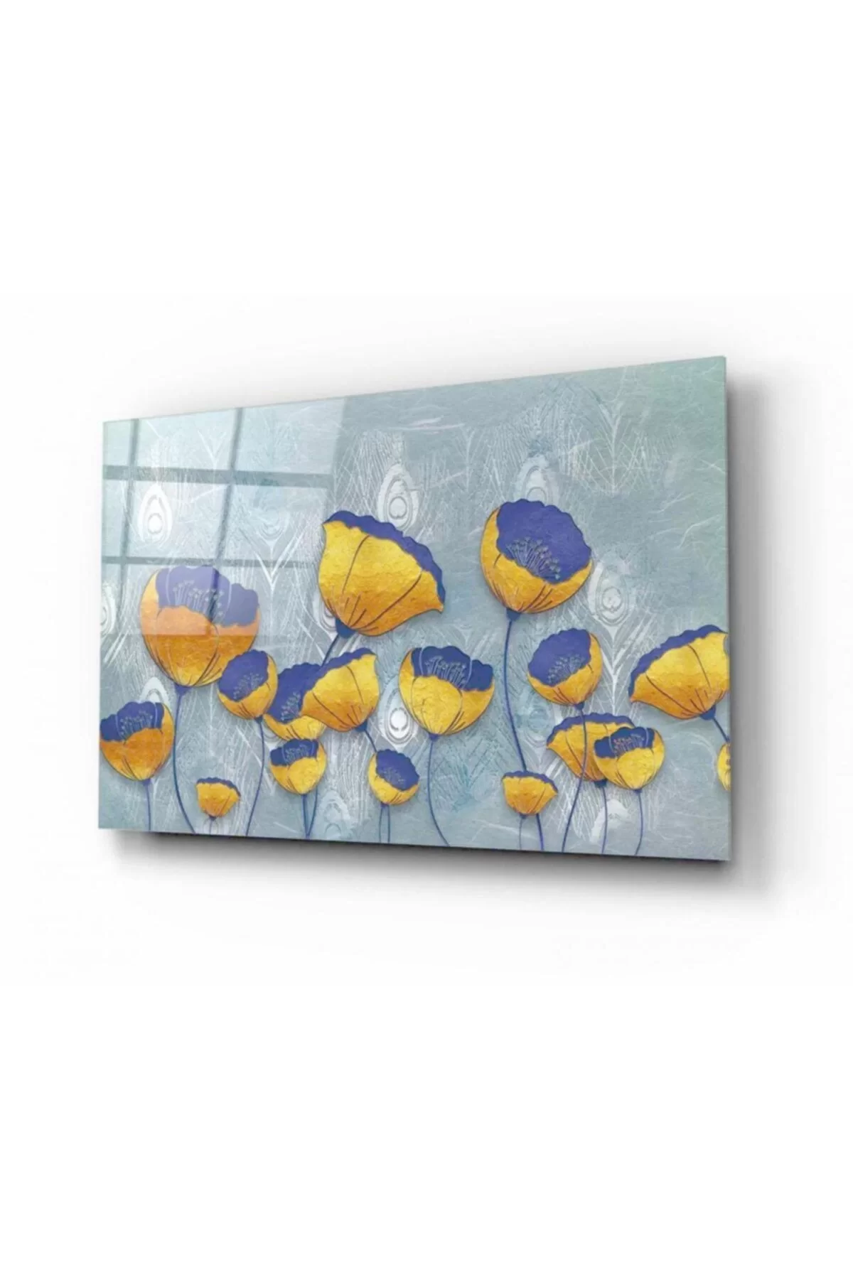 Colorful Flowers Glass Painting