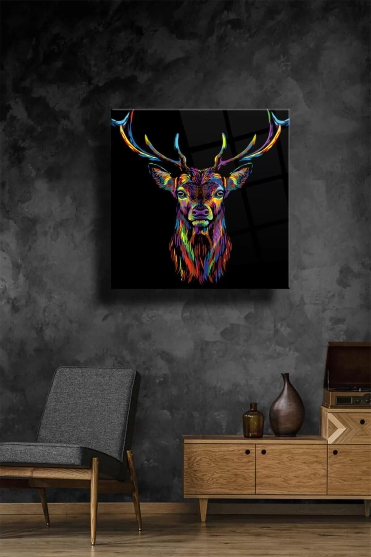 Colored Deer Glass Painting, Wall Decoration Products