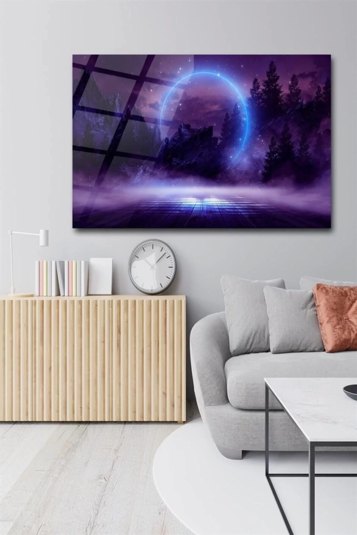 Colorful Sky Glass Painting Wall Decoration