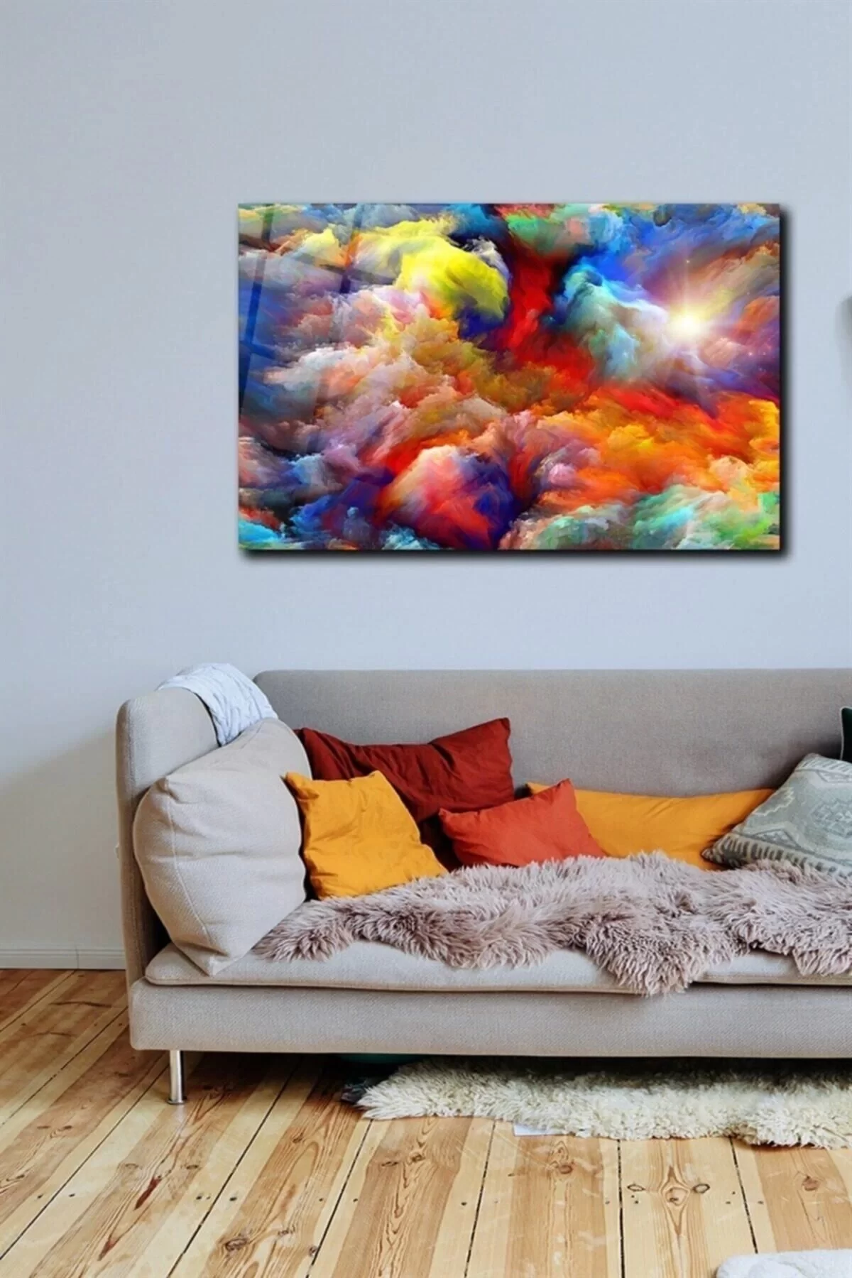 Colorful Sky Glass Painting Wall Decoration,Home Decoration,Wall Painting