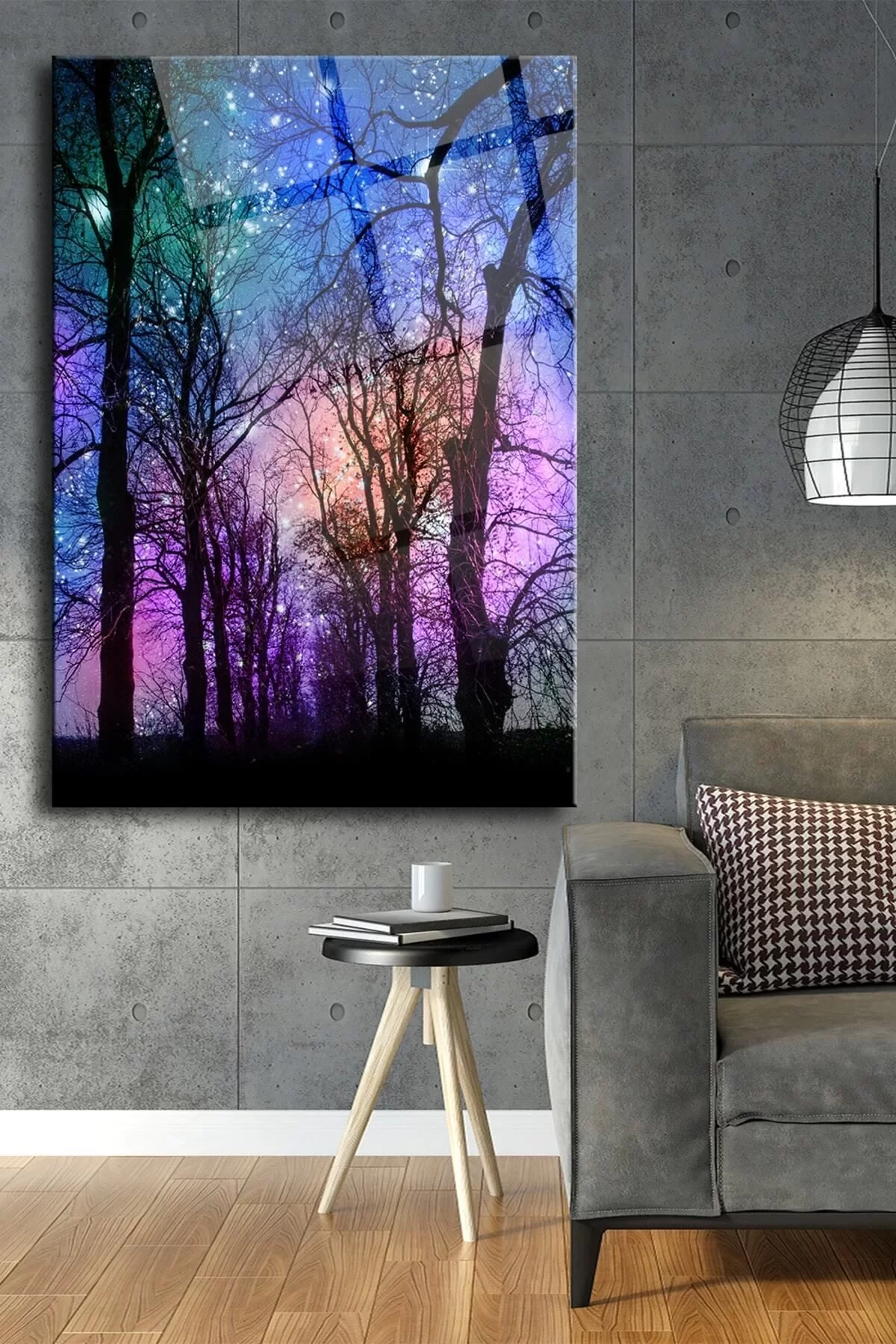 Colorful Sky Glass Painting, Wall Decoration Products