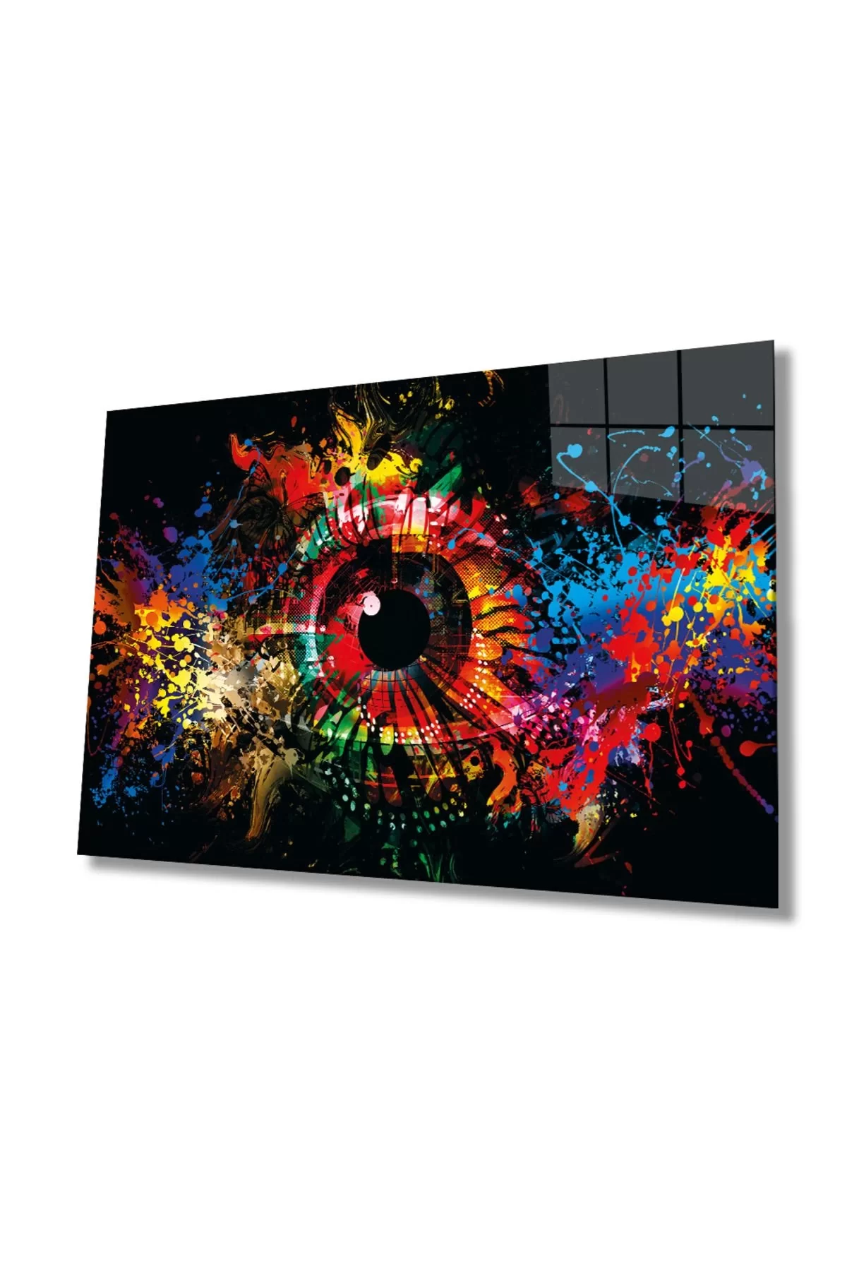 Colored Eye Glass Painting, Home And Office Wall Decoration,