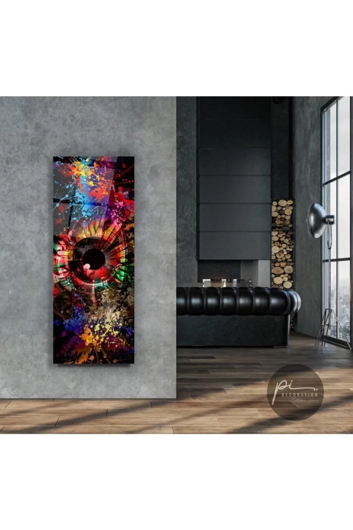 Colored Eye Panoramic Glass Painting