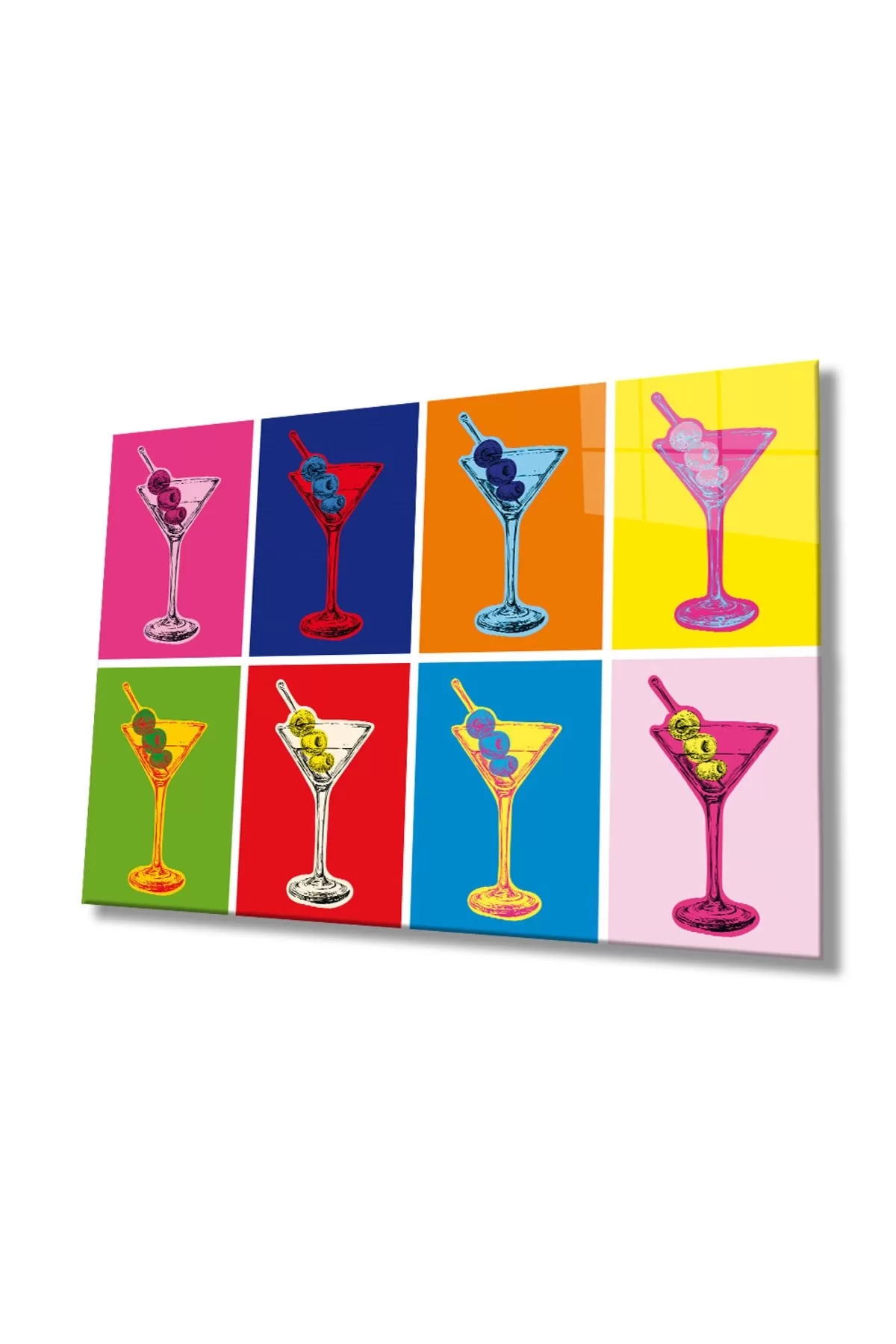 Colored Goblets Glass Table