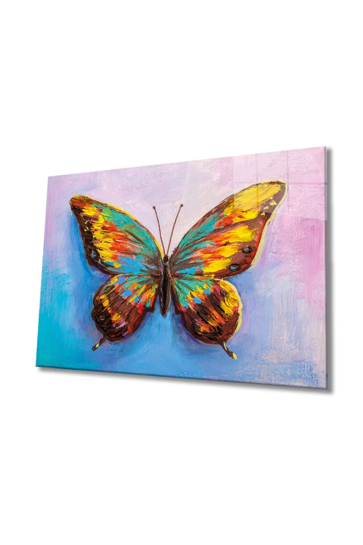 Colored Butterfly 4mm Durable Glass Table Tempered Glass