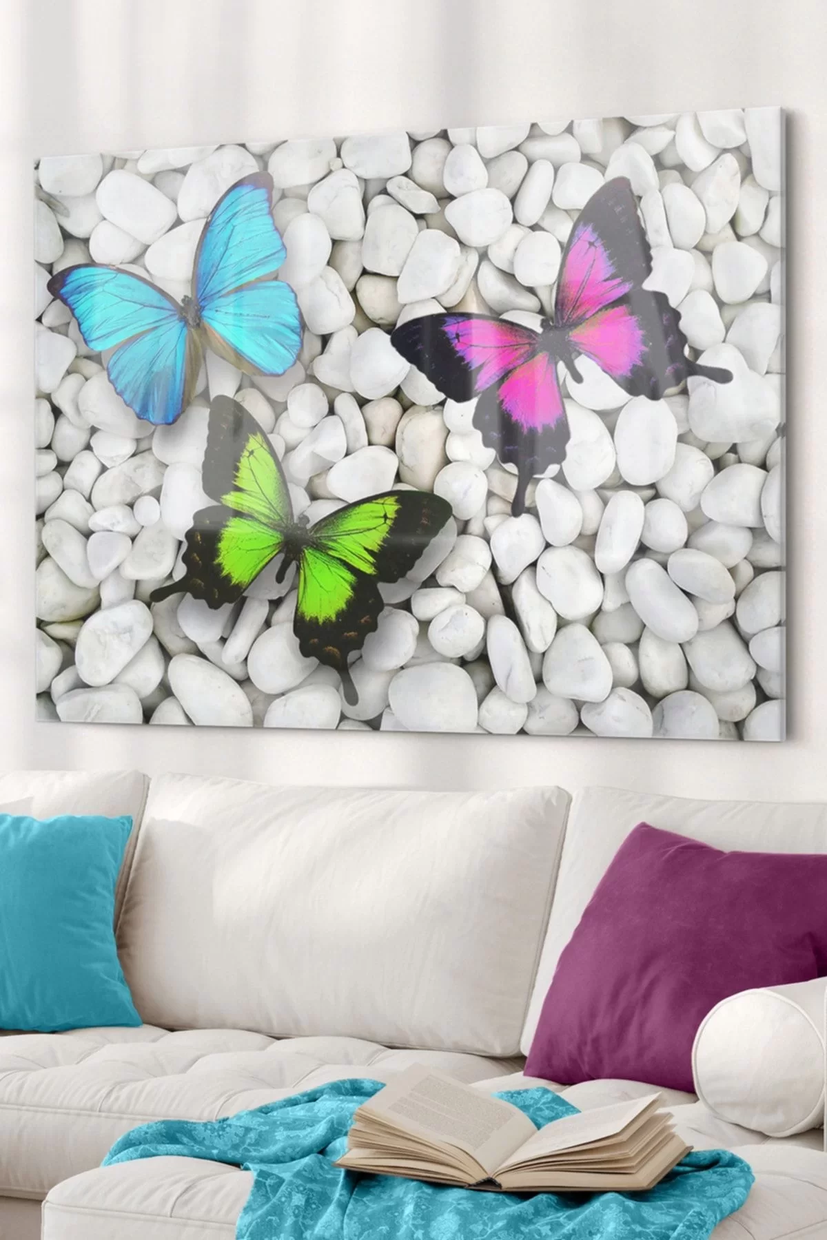 Colorful Butterfly| Animal Themed Glass Painting | 50x70cm