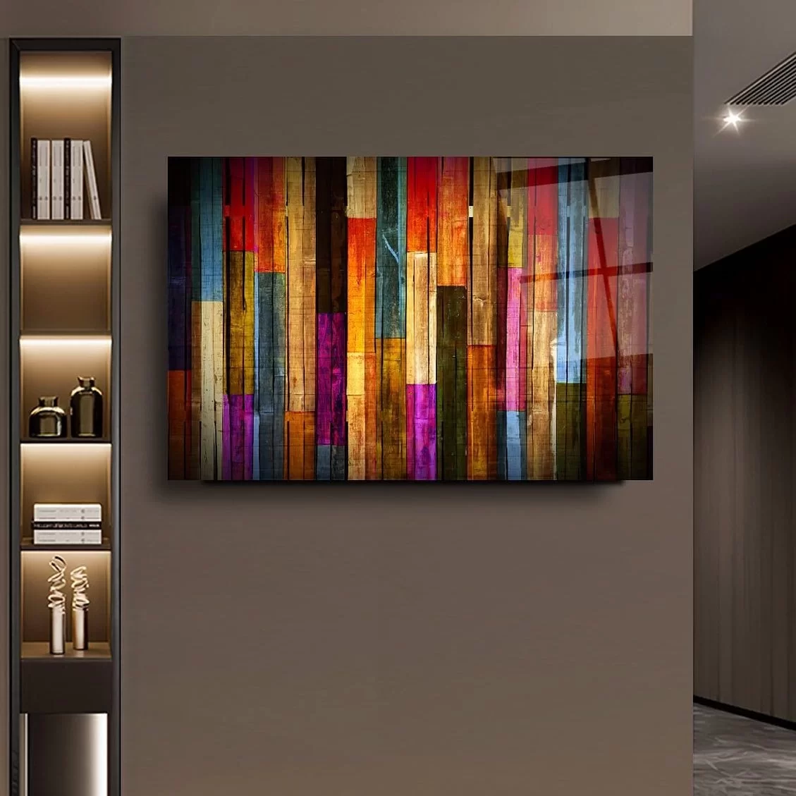 Colored Artistic Glass Painting