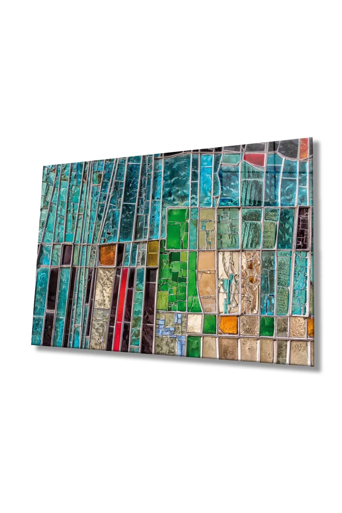 Colored Abstract Glass Painting