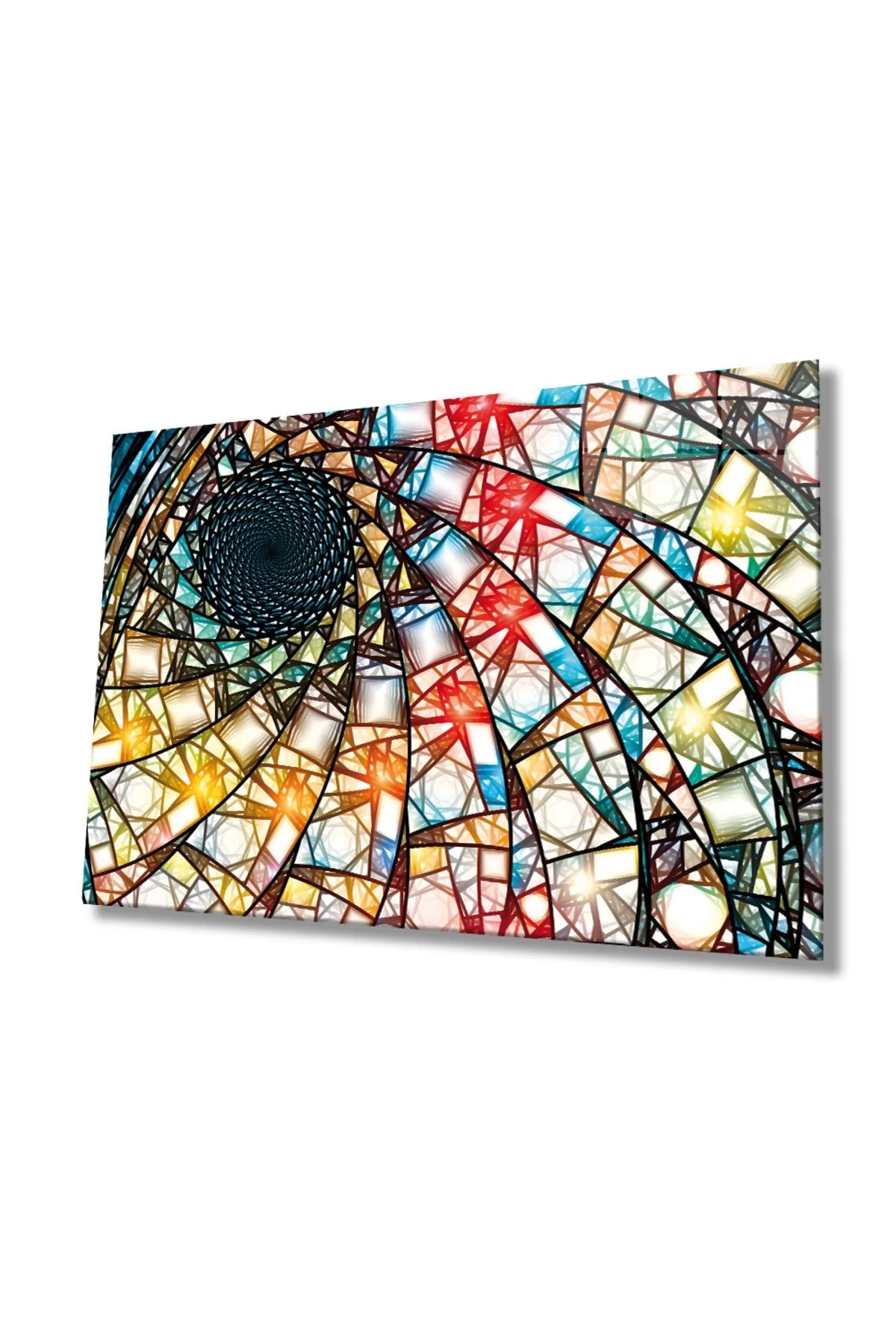 Colored Abstract Glass Painting