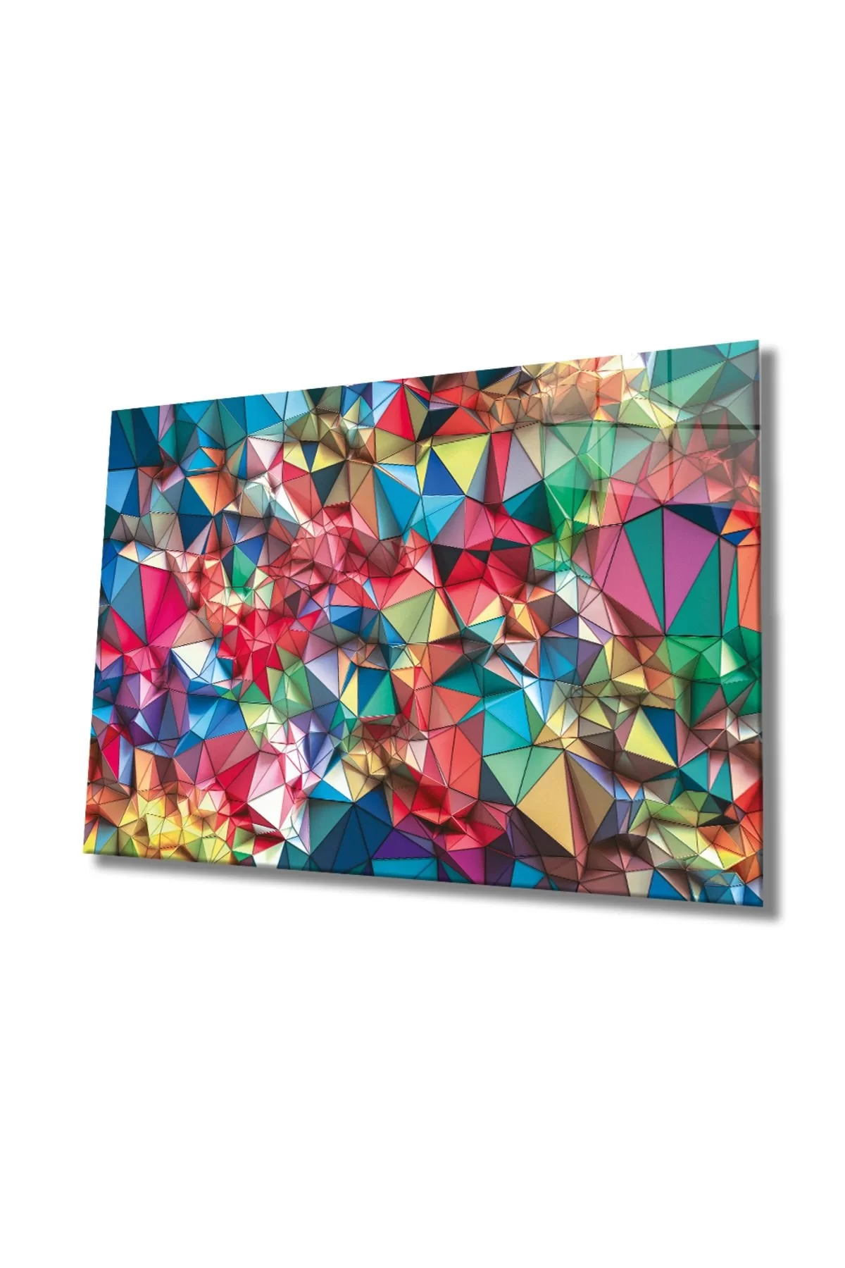 Colored Abstract Glass Painting