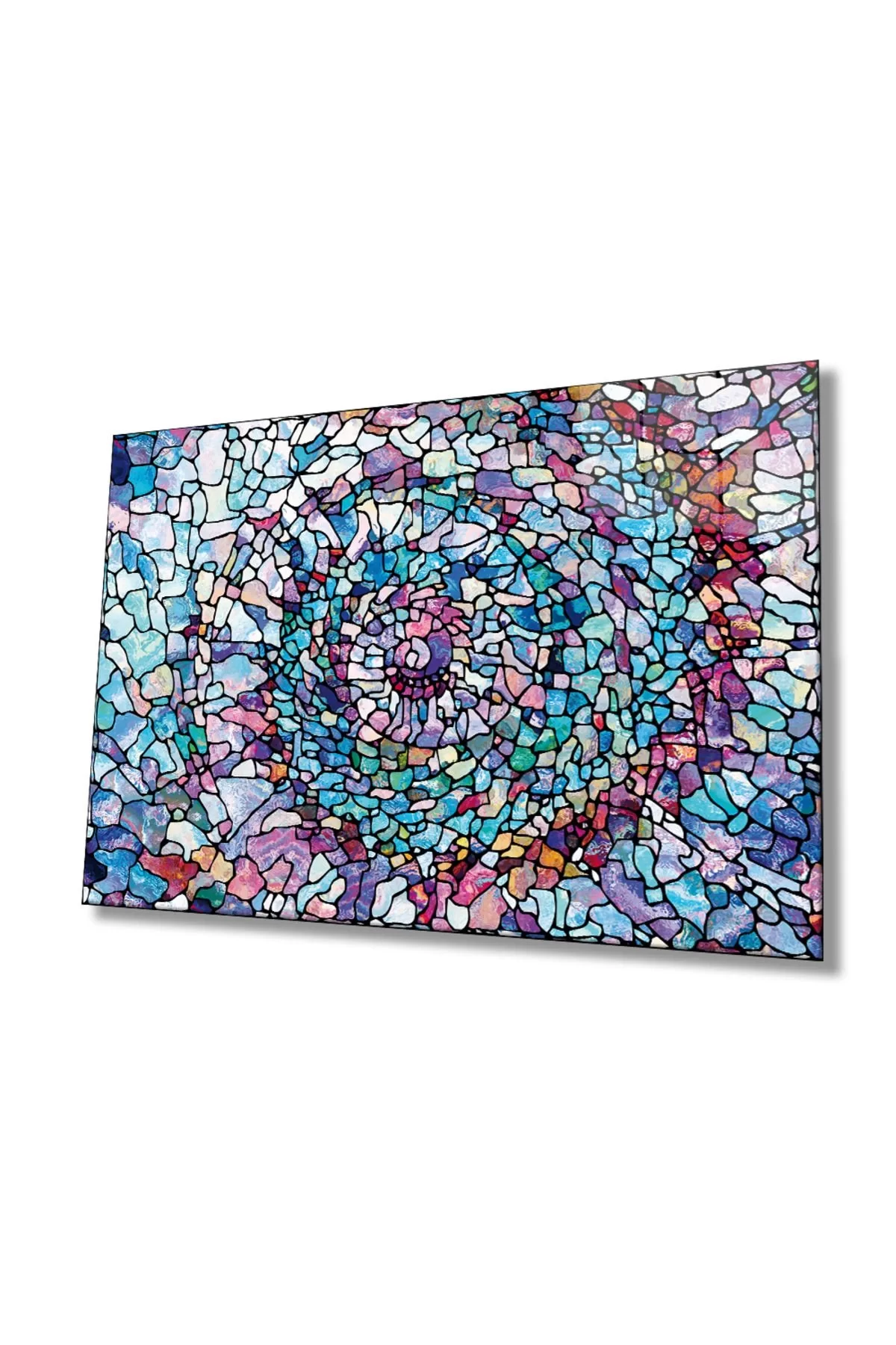 Colored Abstract Glass Painting