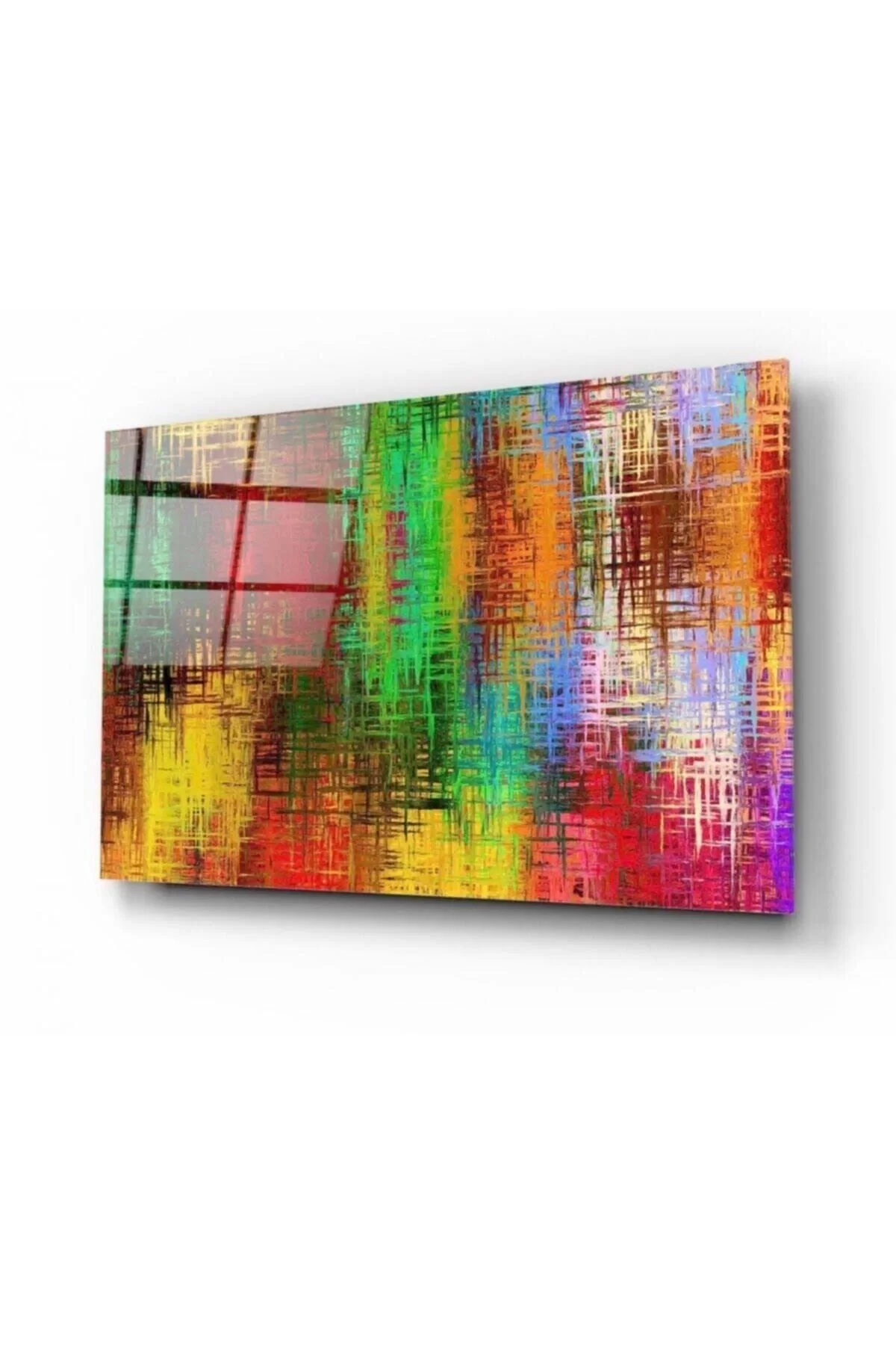 Colored Abstract Glass Painting