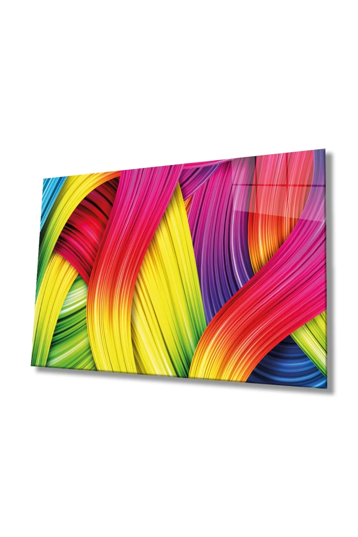 Colored Abstract Glass Painting, Home And Office Wall Decoration,