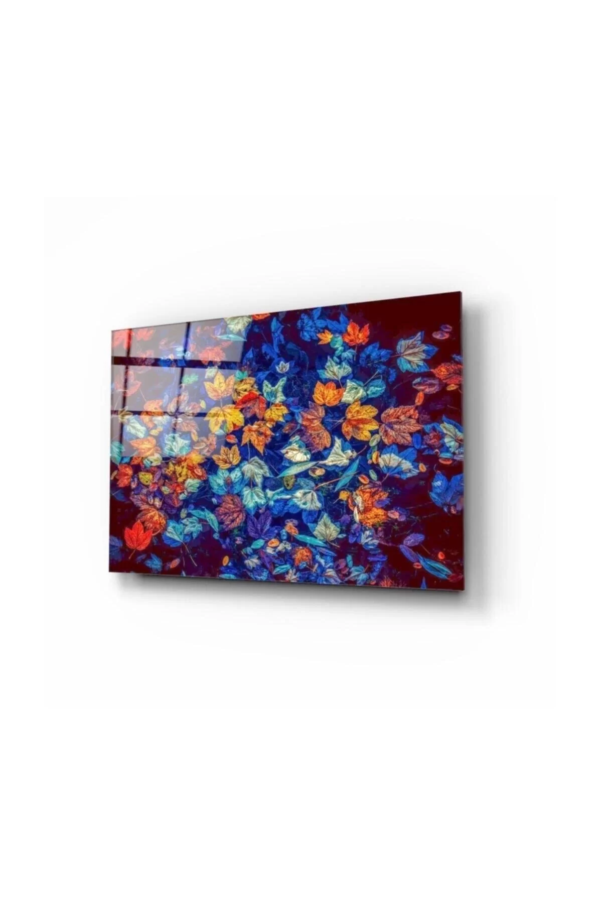 Colorful Leaves Glass Painting 50x70 Cm