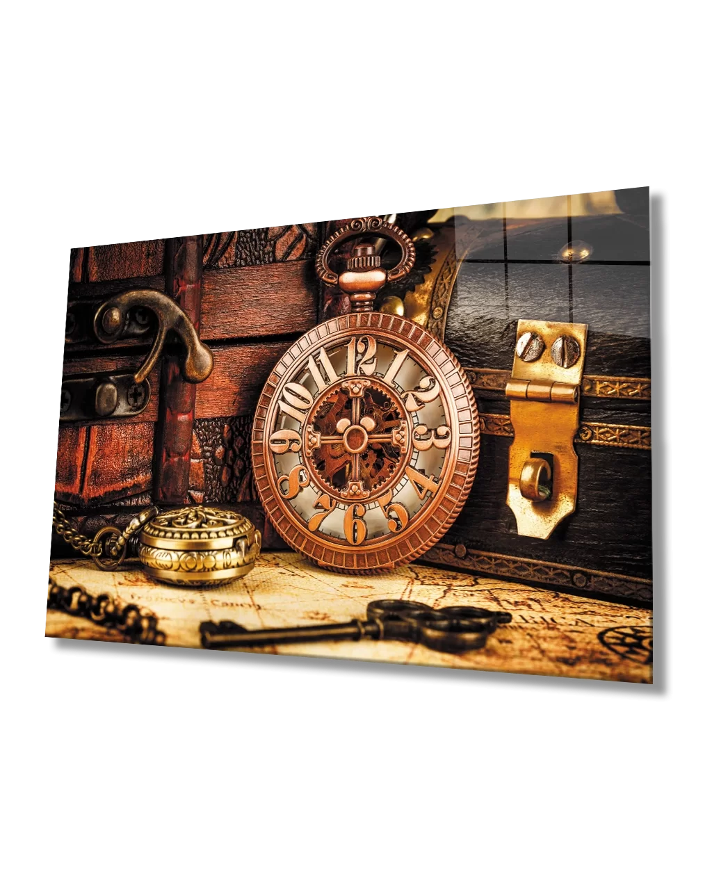 Glass Table with Clock Key Image Clock Key Image Table