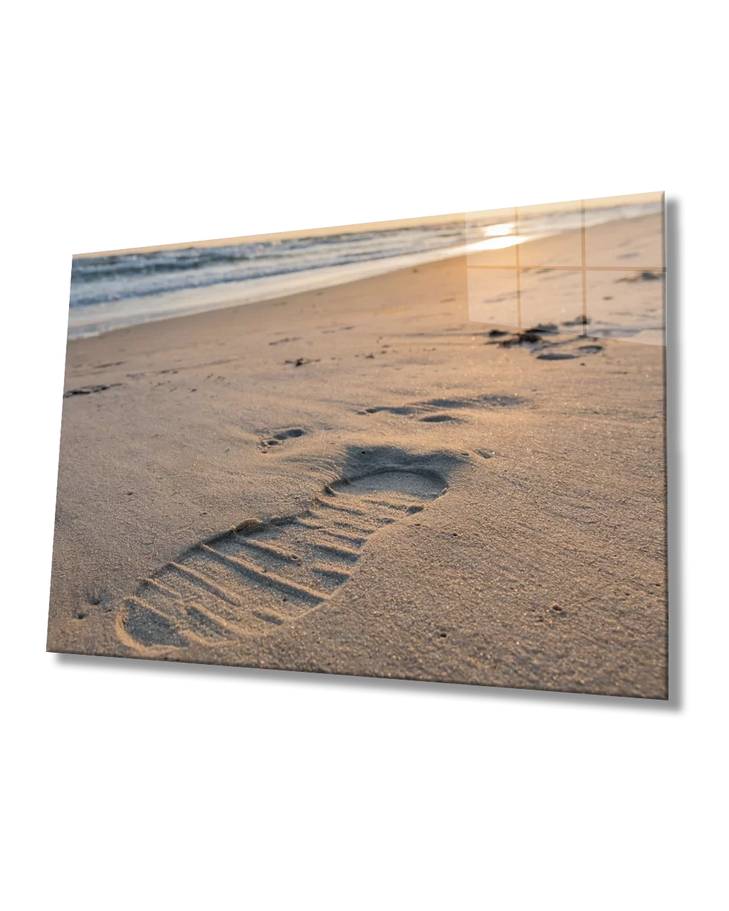 Beach Footprint Glass Table Beach Footprint Table