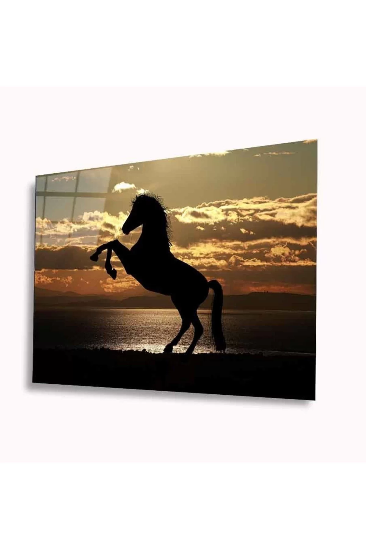 Prancing Horse Glass Table 4mm Durable Tempered Glass