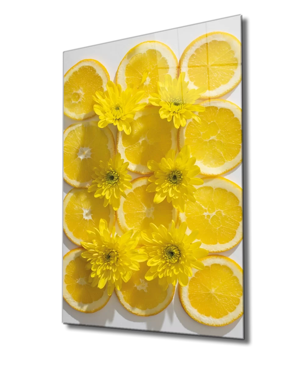 Yellow Lemons Glass Painting Yellow Lemons