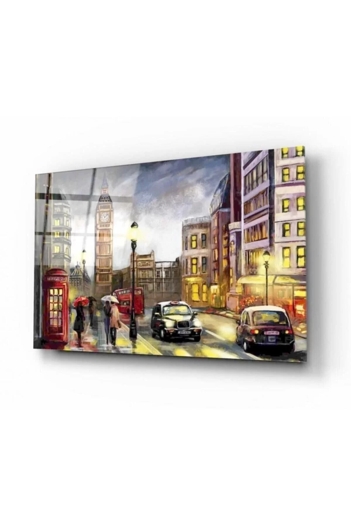 City Landscape Glass Painting