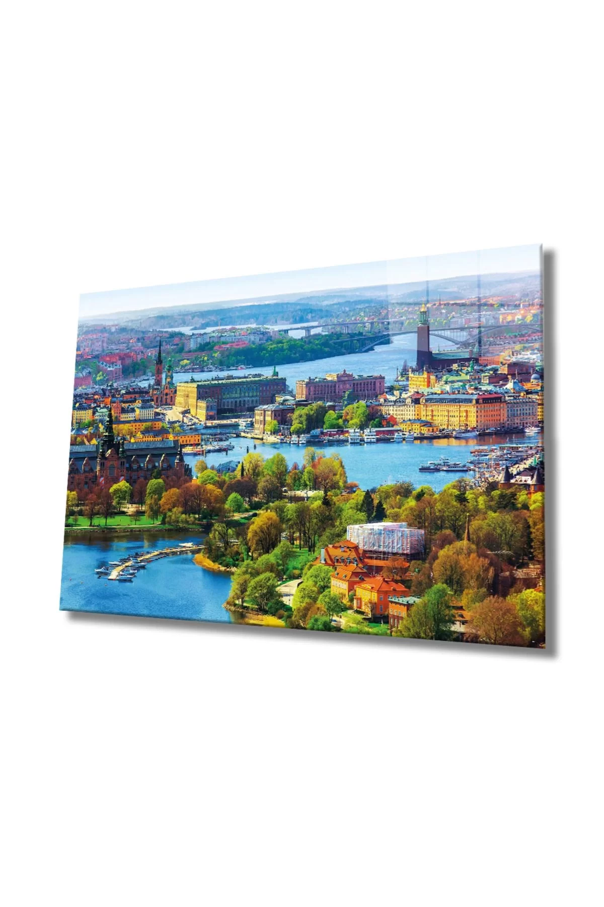 City View Glass Painting, Home And Office Wall Decoration