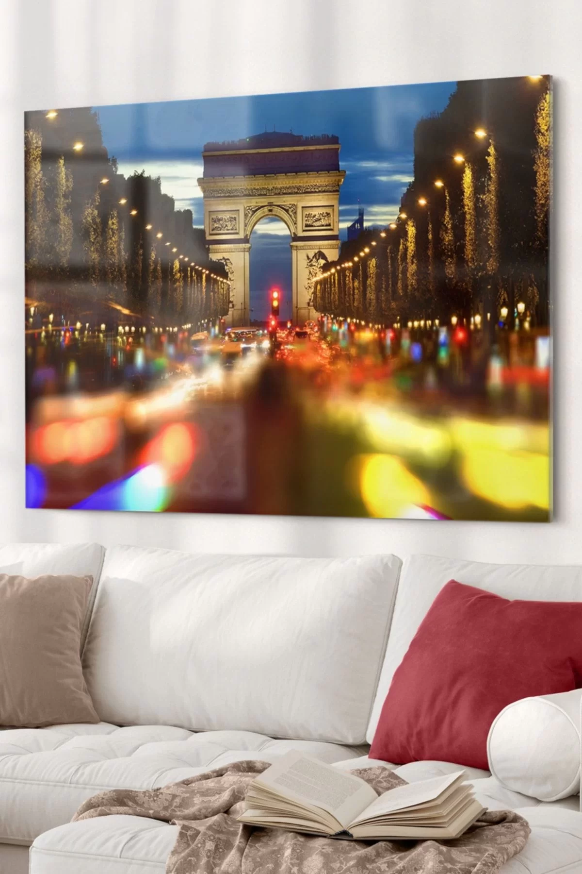 Lights of the City | City Themed Glass Painting | 50x70cm